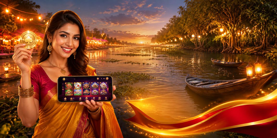 সুন্দরবন মোবাইল ক্যাসিনো এবং লটারি বাজারের দৃশ্য